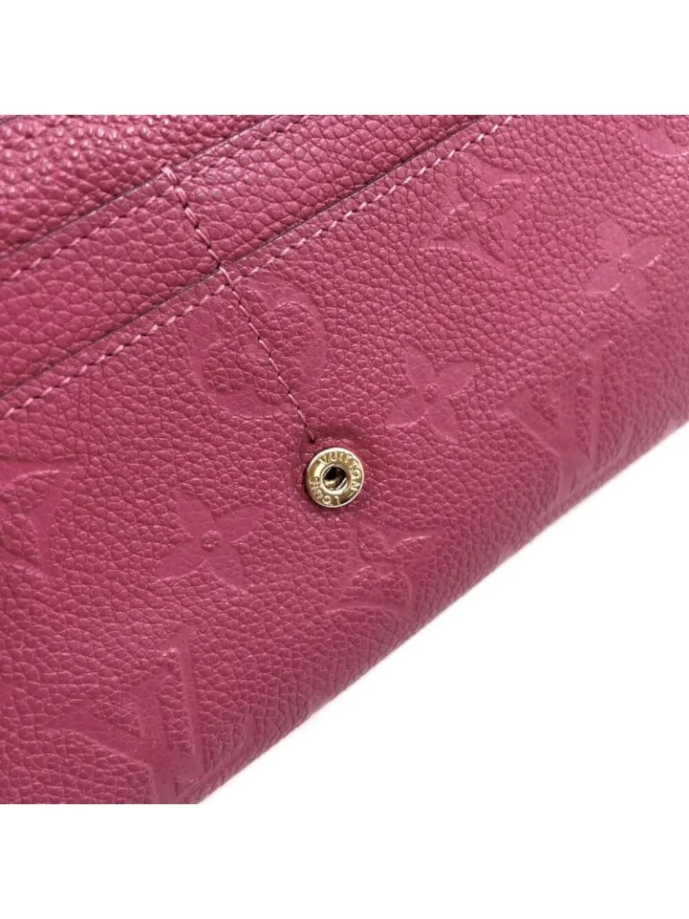Louis Vuitton Portefeuille Sarah Monogram Empreinte Leather Pink Wallet Gold